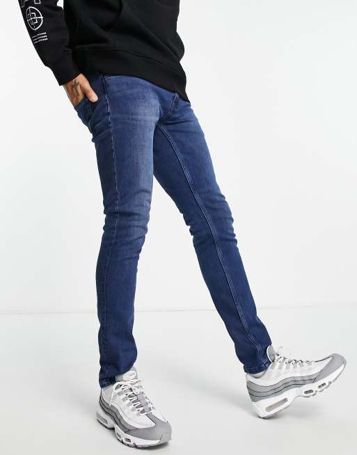 Only & Sons Slim fit stretch jeans in blue ASOS