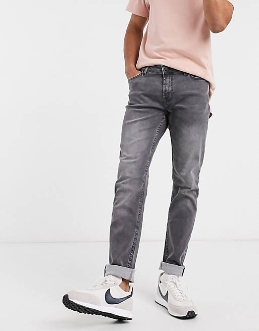 Only & Sons - Slim-fit stretch jeans in grijs