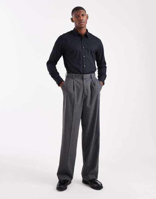 Only & Sons - Slim-fit stretch poplin overhemd in zwart, 2 van 5