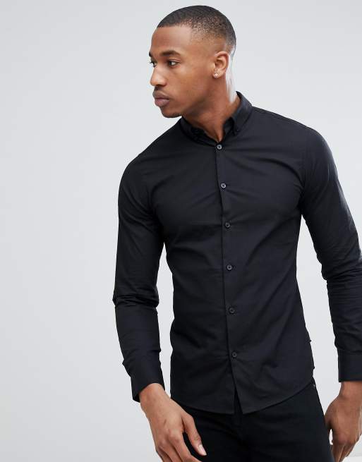 Slim-fit shirt with stretch