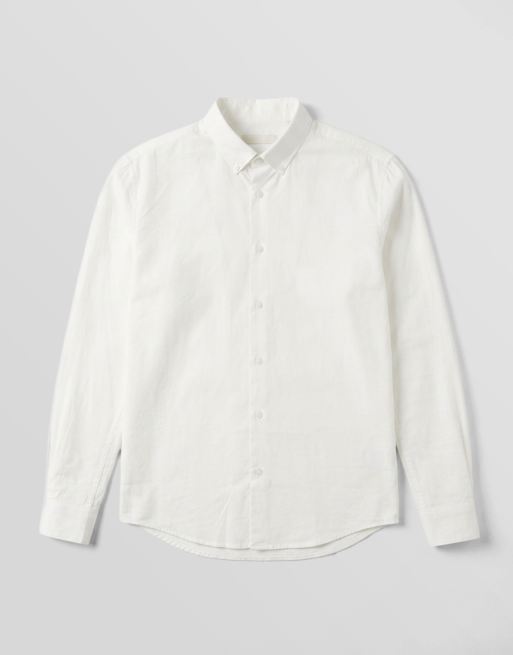 Only & Sons slim fit stretch poplin shirt in white, 6 of 7