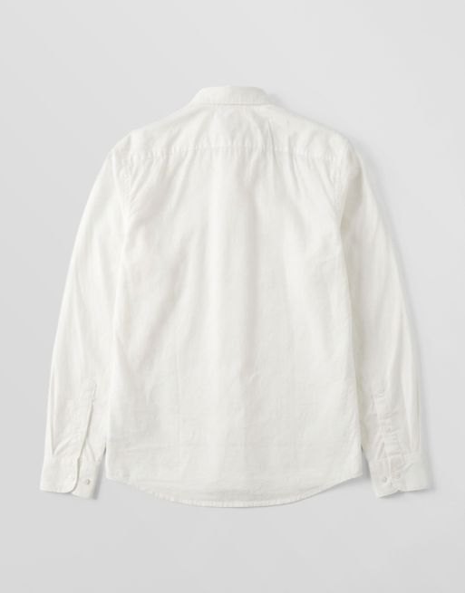 Only & Sons slim fit stretch poplin shirt in white, 7 of 7