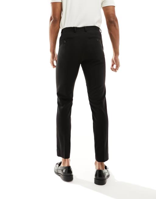 Only & Sons slim fit suit pants in black, 4 of 4