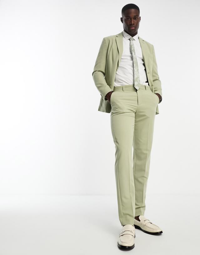 ONLY & SONS - slim fit suit trousers in dusty olive