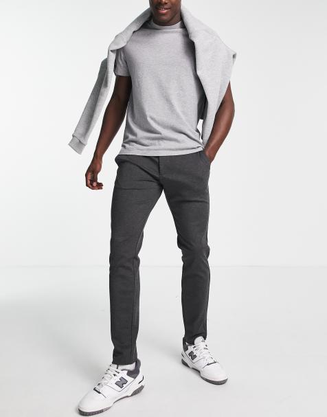 Only & Sons - Slim-fit toelopende broek in donkergrijs - view 1