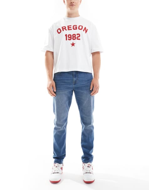 ONLY & SONS slim jeans in mid blue wash - view 1