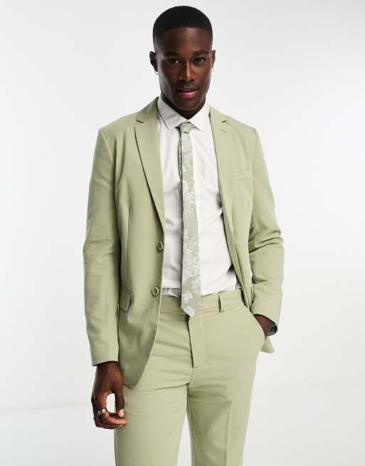 Only & Sons slim suit jacket in dusty olive | ASOS