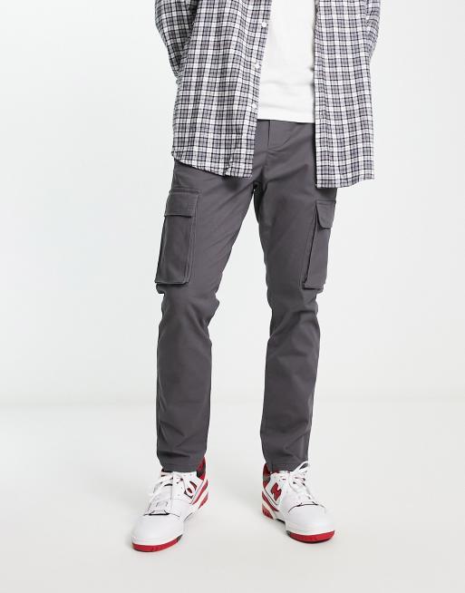 Only & Sons slim tapered fit cargo pants in gray