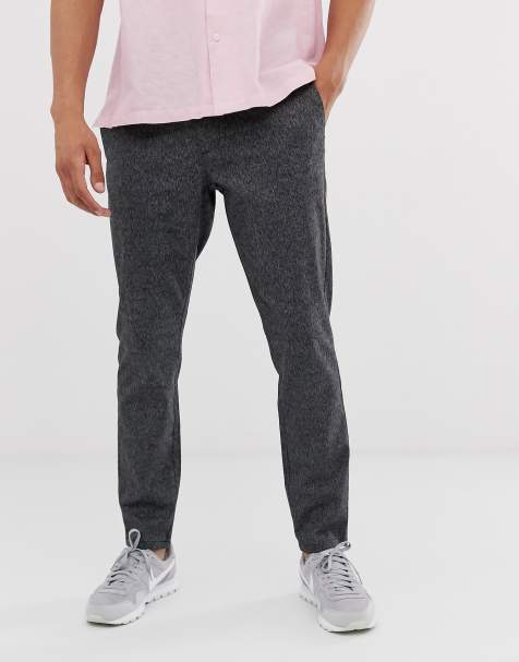 Only & Sons slim tapered fit pants in grey - view 1