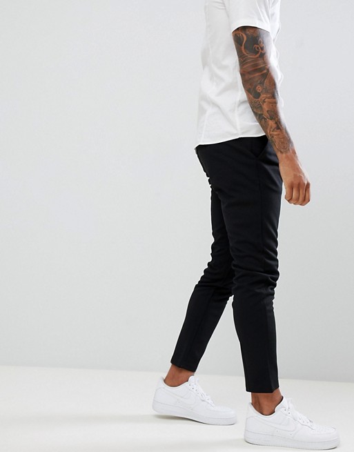 Only & Sons slim tapered fit trousers in black | ASOS