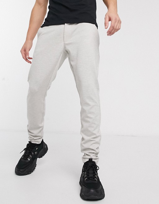 Only & Sons slim tapered fit trousers in stone