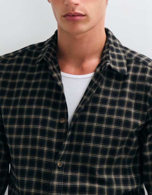 ONLY & SONS small check shirt in black & beige, 2 of 5