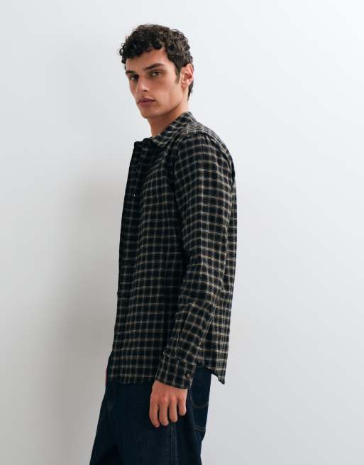 ONLY & SONS small check shirt in black & beige, 3 of 5