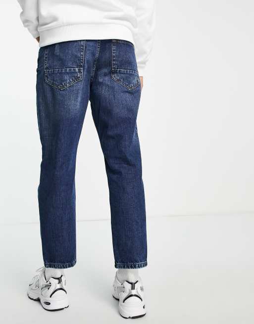 Only & Sons - Smaltoelopende cropped jeand met scheuren in middenblauw, 2 van 4