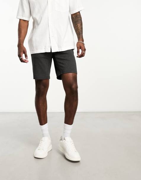 ASOS Design Slim Jersey Shorts in Gray heather-Grey