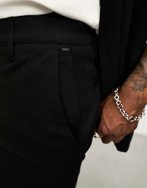 Only & Sons smart jersey shorts in black , 2 of 4
