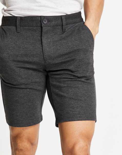 Only & Sons smart jersey shorts in grey - view 1