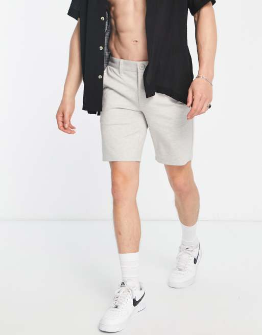 Only & Sons smart jersey shorts in stone , 2 of 4
