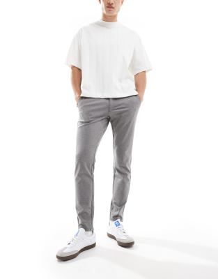 Only & Sons Smart Tapered Fit Pants In Gray