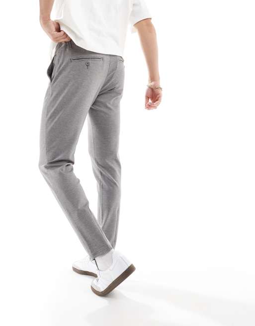ONLY & SONS smart tapered fit trouser in light grey, 2 of 5