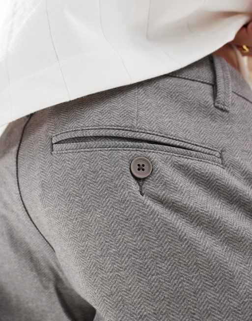 ONLY & SONS smart tapered fit trouser in light grey, 3 of 5