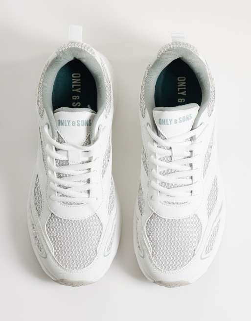 ONLY & SONS sneakers in white and cream, 2 of 5