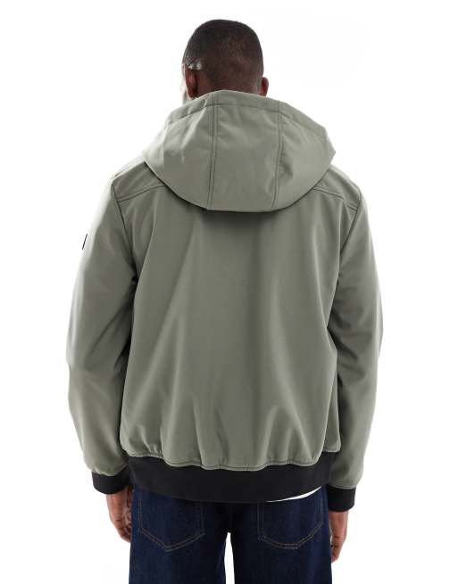 ONLY & SONS – Softshell-Bomberjacke in Grau mit Reißverschluss, 3 von 5