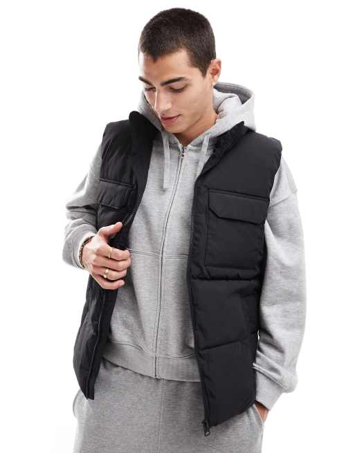 ONLY & SONS - Sort og foret utility-vest