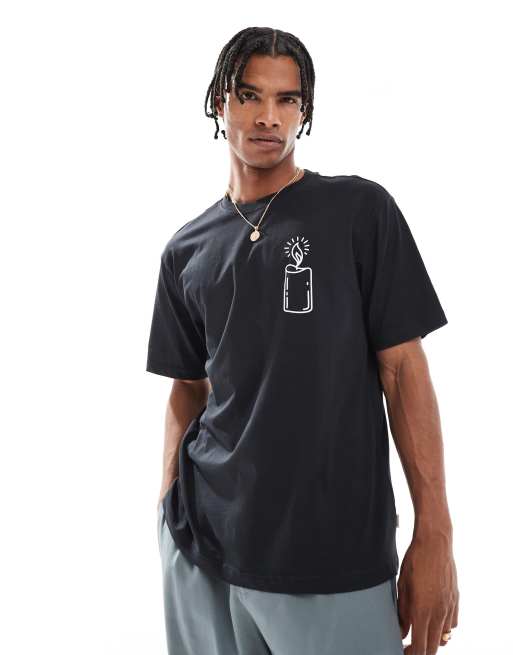 ONLY & SONS - Sort oversized T-shirt med Hamsa-håndprint, 2 af 4