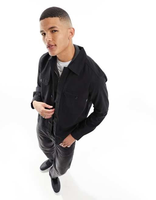 Only & Sons - Sort overskjorte i worker-stil