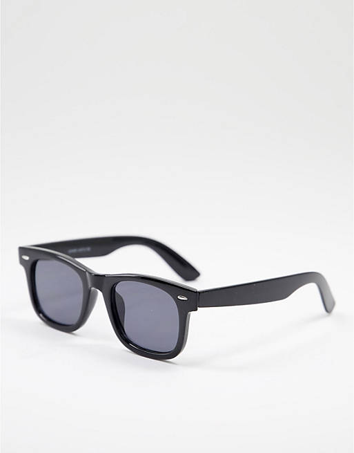 Only & Sons square frame sunglasses in black