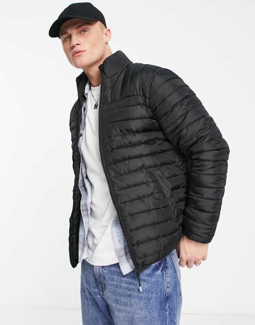 Only & Sons – Steppjacke in Schwarz