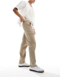 [ONLY & SONS] ONLY & SONS straight fit cargos in beige-Brown W31 L32 Chinchilla