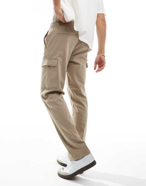 ONLY & SONS straight fit cargos in beige