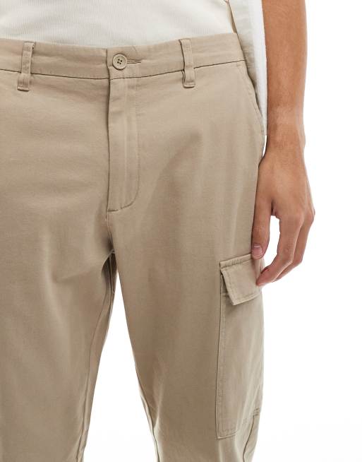 ONLY & SONS straight fit cargos in beige