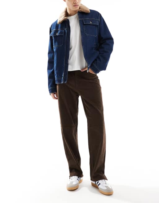 ONLY & SONS straight fit cord pants in brown