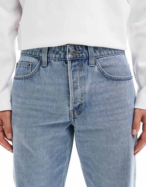 ONLY & SONS straight fit jeans in light blue wash