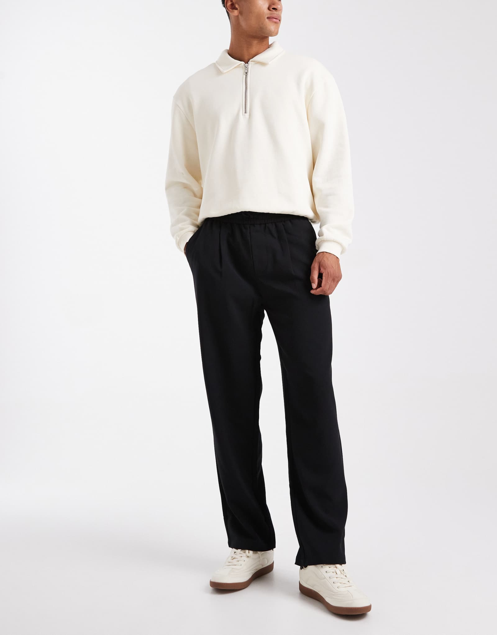 Брюки прямого кроя ONLY &SONS черного цвета