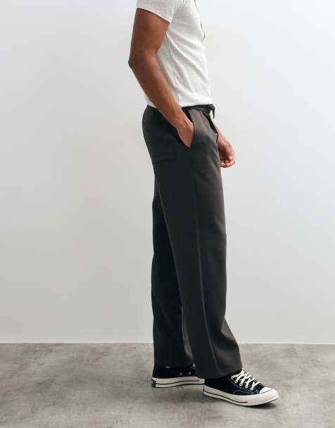 ONLY & SONS straight fit trouser in deep gray - view 1