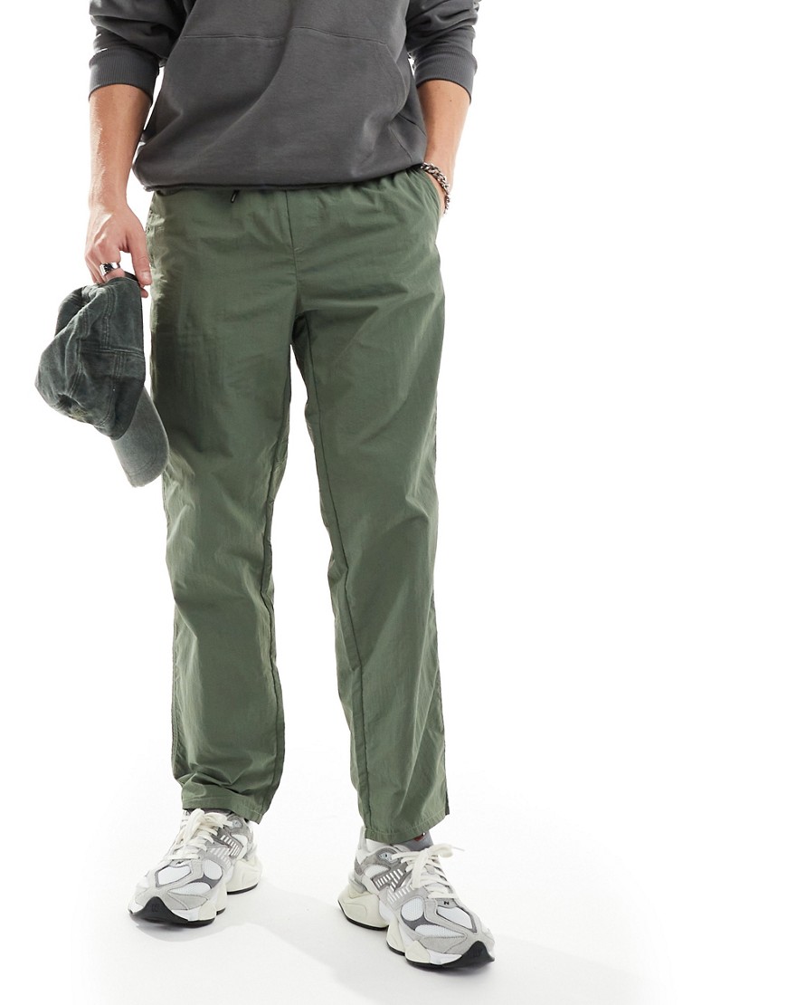 ONLY & SONS straight tech trouser in green
