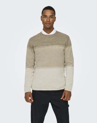 SONS - Strickpullover in Silber Silber XS