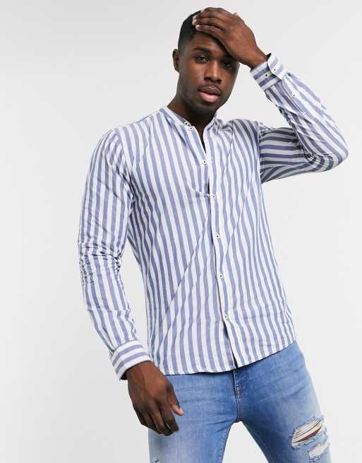 striped grandad shirt