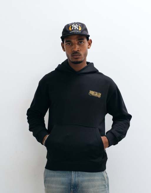 ONLY & SONS - sudadera con capucha de corte holgado con estampado trasero Park Gallery en negro, 4 de 10