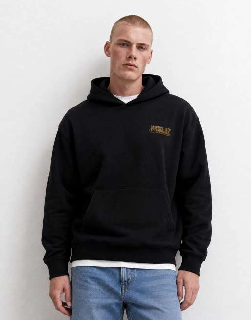 ONLY & SONS - sudadera con capucha de corte holgado con estampado trasero Park Gallery en negro, 8 de 10