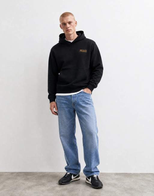ONLY & SONS - sudadera con capucha de corte holgado con estampado trasero Park Gallery en negro, 9 de 10
