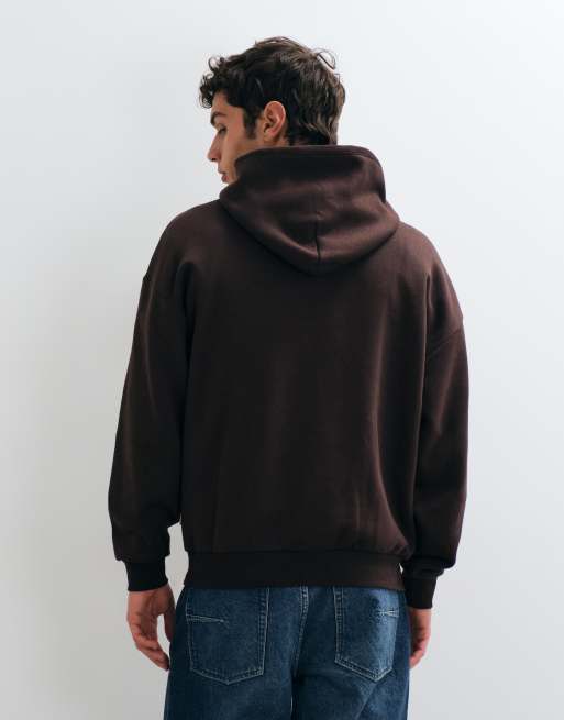 ONLY & SONS - sudadera con capucha extragrande en chocolate, 3 de 5