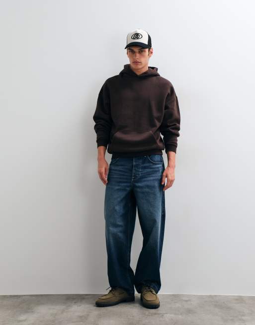 ONLY & SONS - sudadera con capucha extragrande en chocolate, 5 de 5