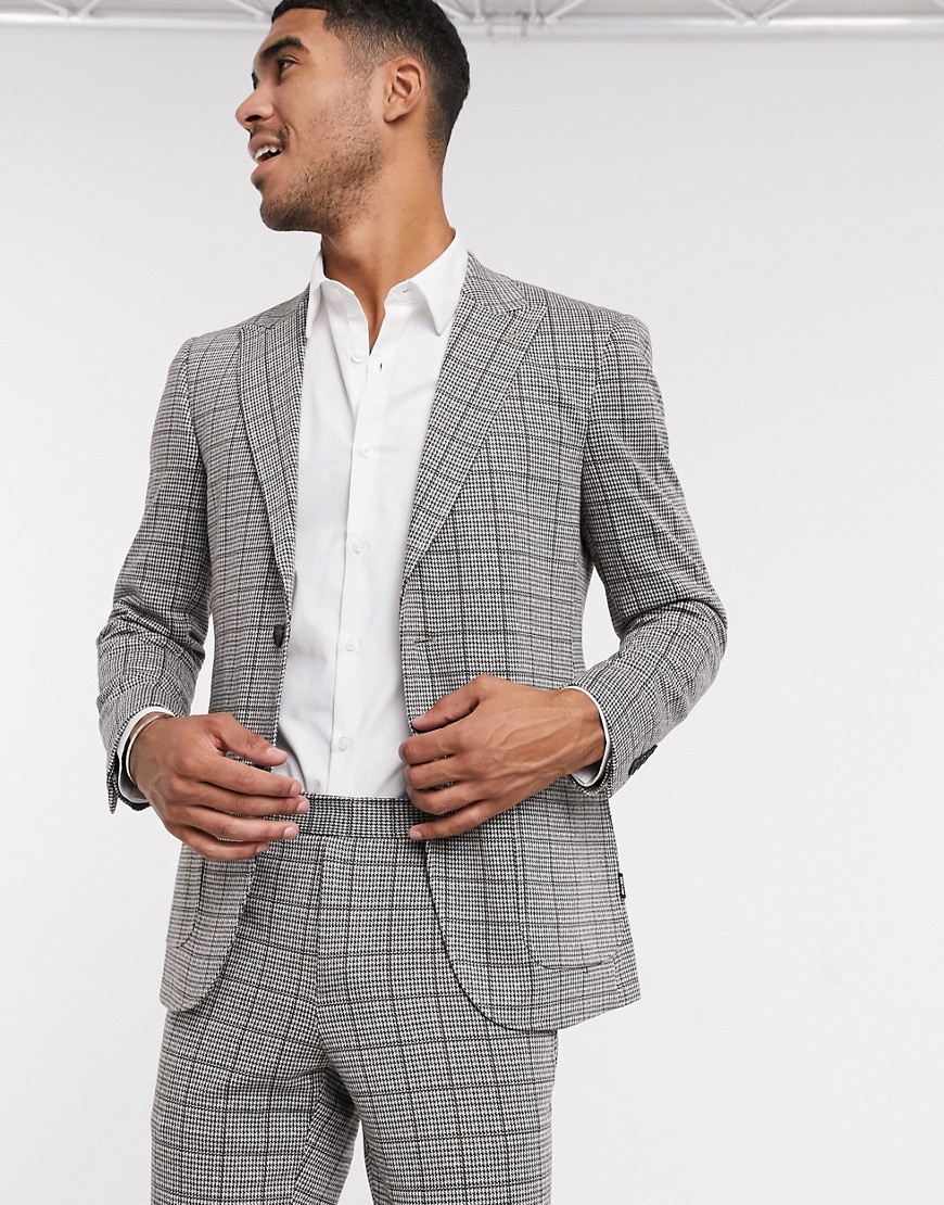 Only & Sons suit jacket in heritage plaid-Blues
