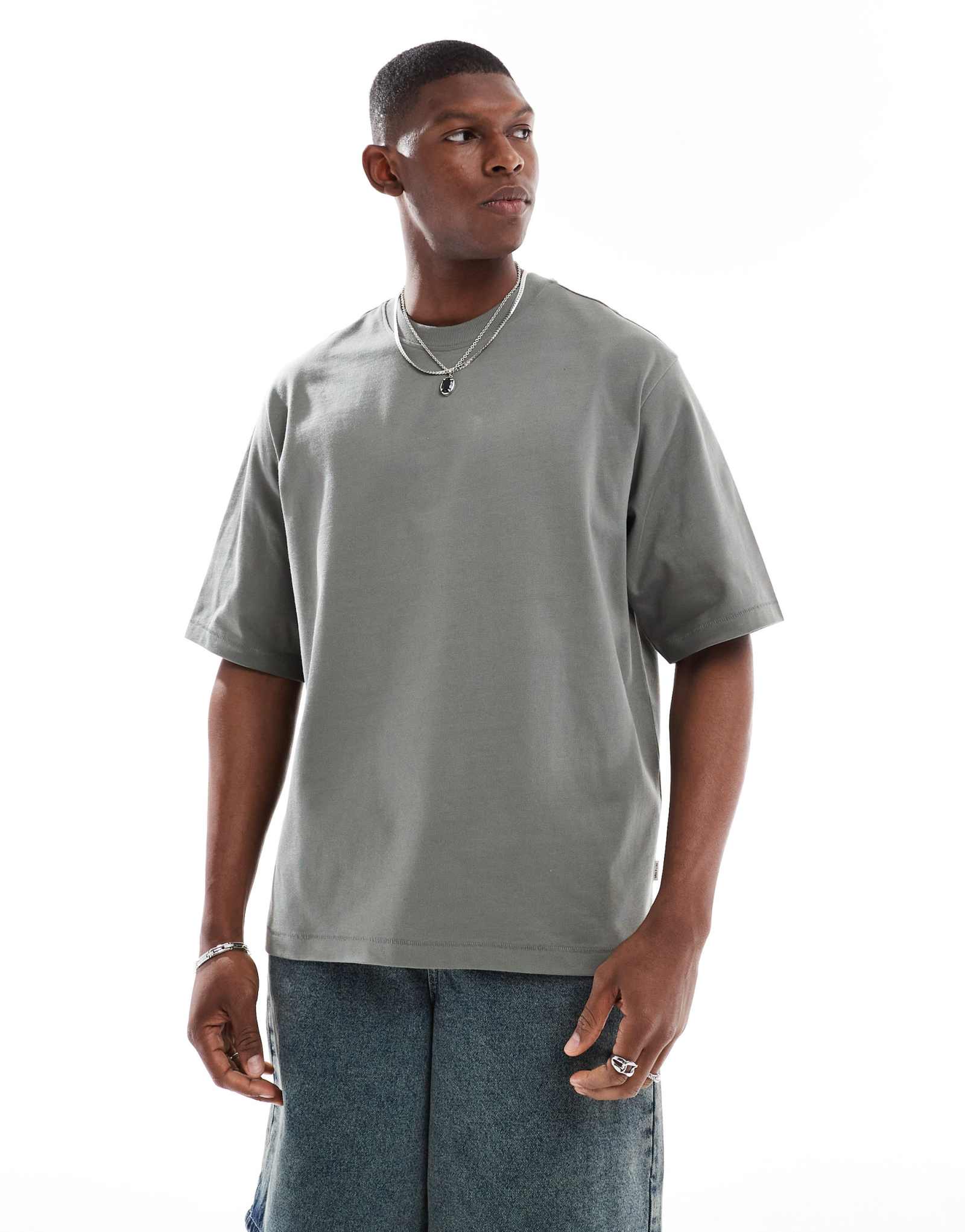 Футболка ONLY &SONS super oversize темно-серого цвета