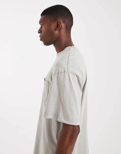 ONLY & Sons - Super oversized T-shirt in lichtgrijs met wassing, deel van co-ord set, 4 van 5
